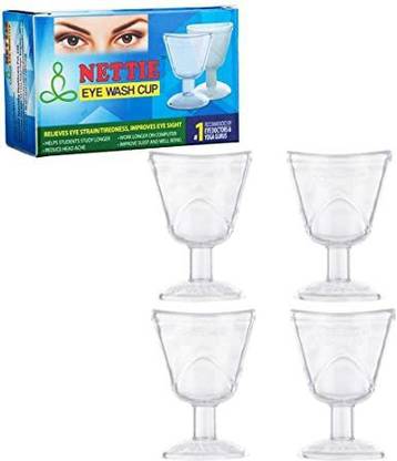 NETTIE Pack of 4 Plastic Eye wash cup