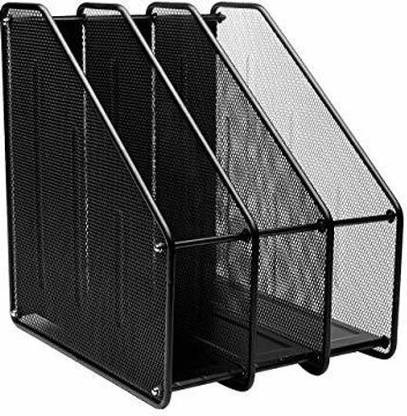 SAI CREATIONE 4 Compartments Metal File Rack
