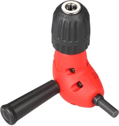 ATOZTOOLS 90° Degree Right Angle Drill Attachment/Drilling Extension for Corner Bend, 1.5-10 mm bit Size jaw keyless Drill Chuck Adapter 9.5mm Shank Size
