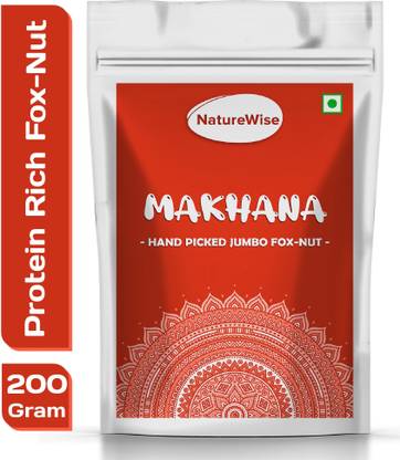 Naturewise Organic Lotus Seed PopNut Puffed Kernels (Phool Makhana) Fox Nut Grade - Big Seed