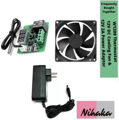 NIHAKA W1209,2APM ADAPTOR, 3 INCH FAN Temperature Sensor and Controller Electronic Hobby Kit