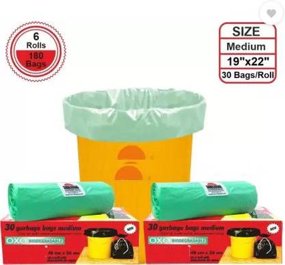ALEX INDIA MARKETING (Size 48 cm x 56 cm) Medium 30-35 L Garbage Bag (180Bag ) Medium 30-35 L Garbage Bag  Pack Of 180
