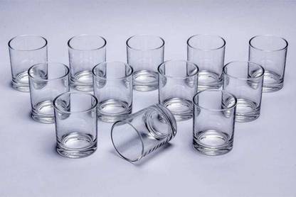 CROWNNPRINCE (Pack of 12) SMALL JUICE GLASS SET FOR WELCOME DRINK SERVING & SHOT GLASS DRINKING PURPOSE.. Glass Set Water/Juice Glass