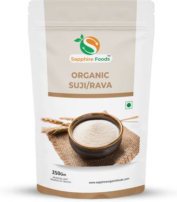 Sapphire Foods Organic Suji Rawa Whole Wheat
