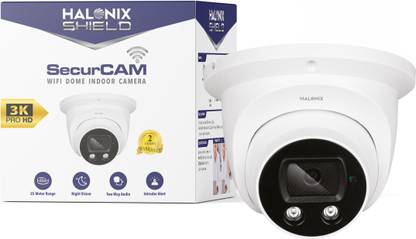 HALONIX SecurCAM Wireless 3MP 3K Pro HD Wi-Fi,25 meter range, Smart Home Dome Security Camera