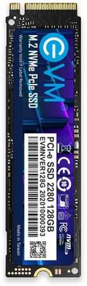 EVM 128GB M.2 NVME PCIE SSD 128 GB Laptop, Desktop Black PCIe NVMe Internal Solid State Drive (SSD) (128GB M.2 NVME PCIE SSD)