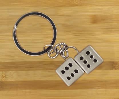 Znee Smart Z-D-Z-D-Attractive Ludo Dice unique Style Plated Key Chain Key Chain