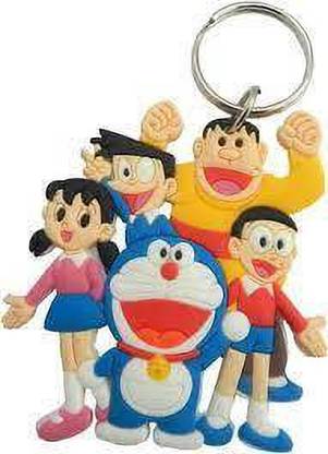 HANDSOME ISK Double Side Rubber Doraemon Friends Stylish Lightweight Key Chain
