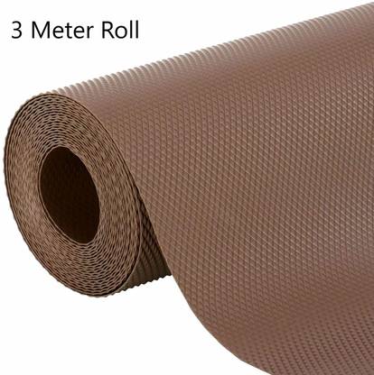 Furnish Flow 3 Meter Long Roll/Mat for Kitchen,Almirah.Anti slip and Waterproof(White 3M)