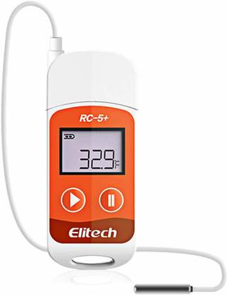 Elitech RC-5+ TE PDF USB Reusable Temperature Data Logger External Probe Internal Temperature & Humidity Sensor