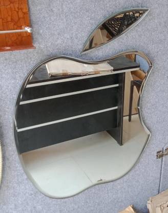 ganpati traders Apple Cut Design Decorative Mirror