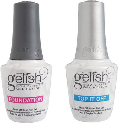Gelish Dynamic Duo Essentials Collection Soak Off Gel Nail Polish Kit Clear