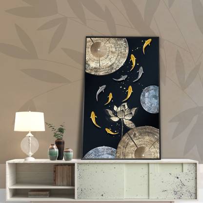 Painting Mantra Celestial Event Framed Wall Art Prints for Home & Wall Décor Canvas 35 inch x 23 inch Painting