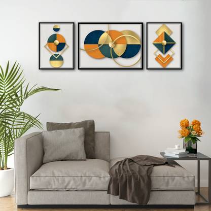 Painting Mantra Minimalistic Geometric Canvas Painting for Home Décor Canvas 17 inch x 50 inch Painting