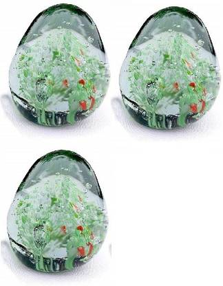 Spylark Series Lattu Design Glass Paper Weight for Office Desk (Pack of 3) Paper Weights  with Latto