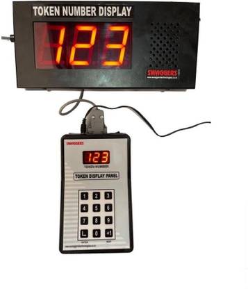 KK MART Token Display System With Ding Dong Sound 3 Digit For Hospital, Bank Indoor PA System