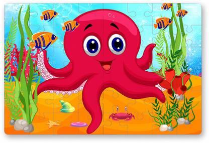 ULTRA 3D Jigsaw 24 Pieces Kids Puzzle (Age 5+ Years) | Octopus Theme
