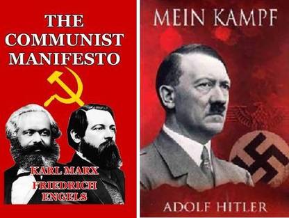 Combination Of Two Legendary Books + Mien Kampf + The Communist Manifesto + Adolf Hitler + Karl Marx