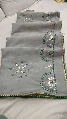 Vraj Bollywood Tussar Silk Saree with Unstitched Blouse