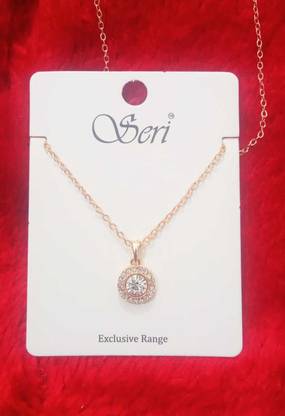 Trendy stylish chain locket for Women and Girls Gold-plated Alloy