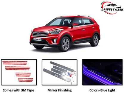 DriveStylish Car LED Step/Scuff Plate/Sill Plate For Hyundai Creta 2016 Door Sill Plate