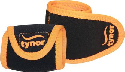 TYNOR Wrist Support With Thumb Loop (Neo), Black & Orange, Universal, 1 Pair Wrist Support
