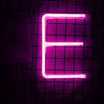 LEDOLUX Light Up LED Neon Letters Sign Wall Decorative Alphabet Marquee Letter (E) Night Lamp
