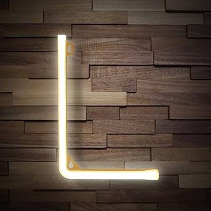 LEDOLUX Light Up LED Neon Letters Sign Wall Decorative Warm White Marquee Letter (L) Night Lamp