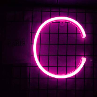 LEDOLUX Light Up LED Neon Letters Sign Wall Decorative Alphabet Marquee Letter (C) Night Lamp