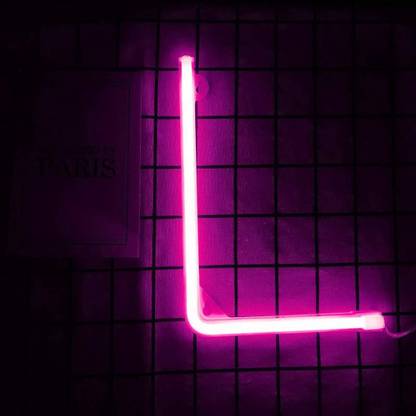 LEDOLUX Light Up LED Neon Letters Sign Wall Decorative Alphabet Marquee Letter (L) Night Lamp
