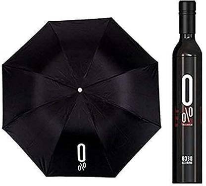 stupefying 0% Wine Bottle Shape Mini Compact Foldable with Plastic Case Umbrella