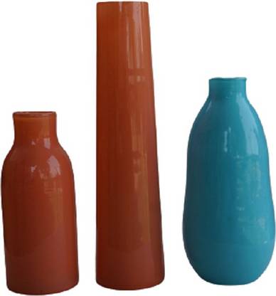 ArteriorsArts Ceramic Flower Vase Artificial Flower Decorative Vase for Home Décor Pack of 3 Ceramic Vase