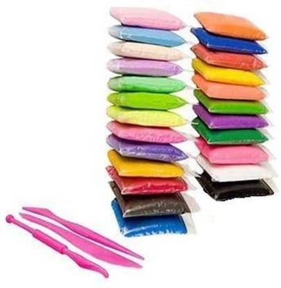 Little's Cry Air Dry Clay For Kids DIY Ultra Light Modeling Bouncing Clay (12p Colorful Clay)