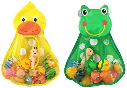 10X TRADER Baby Toy Storage Mesh Bag for Bathroom, (Yellow, Green) Bath Toy