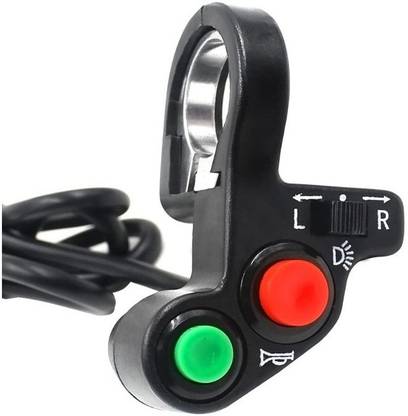 ZRIDE Bike Electric Horn Turn Signal Light Switch ON/OFF Red Green Button Bike Handlebar Weights