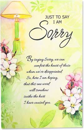 Fitwit Sorry Greeting Card | Apology Card For Special Friend|Apologize Greeting Card
