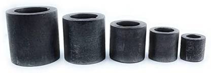 HOUF Graphite Crucible Pack of 5 Sizes for Casting, Melting, Refining of Gold, Silver Crucible