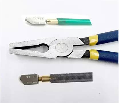 atozshop11 Glass Cutter TC-96 - (1 Pc) Glass Cutter TC-90 (1 Pc) m Pliers Glass Breaking 2-8mm Glass Straight Cutting Nibbling Cutting Tool Glass Cutter