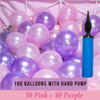 1iAM Pink, Purple 100 pcs Birthday Decoration Combo