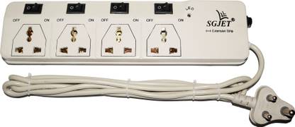 SGJET 2.7m long wire 4 Switch Universal 4  Socket Extension Boards