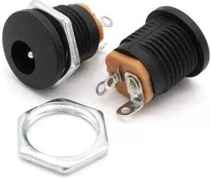 AQBP DC Power Jack Panel Mount Screw Nut Socket Power Supply Electronic Hobby Kit