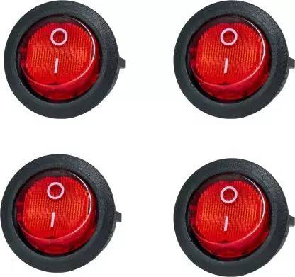 SSV CARE Round Switch With Indicator Red light 10A 240v Pack Of 4 … Electronic Components Electronic Hobby Kit