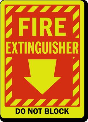 RLDigitalUnits Fire Extinguisher Do Not Block sign Emergency Sign