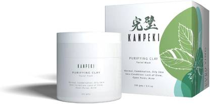 Kanpeki Purifying Clay Mask|Facial Mask|Reduces Open Pores & Acne|Normal,Oily Skin|100g