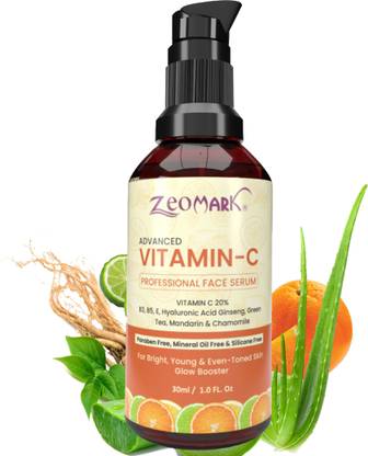 Zeomark Advanced 20% Vitamin C Face Serum for Skin Brightening Whitening Glow Booster