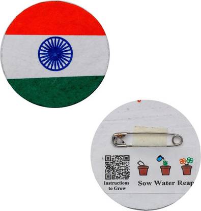 Seed Paper Plantable Indian (Pack of 25) Circular Tear Drop Body Flag