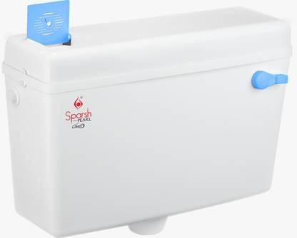 Sparsh Pearl Classic Single Flushing Cistern 10 litres Flush Tank Capacity with Air Freshner Single Flush Tank