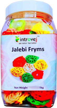 INTROVEJ Jalebi shape Fryms 1kg Fryums