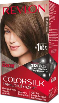 Revlon Colorsilk Hair Color with Keratin , Medium Brown 4N