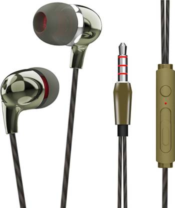 NEXTGEN 225 H.F Wired Earphones with Mic, Extra Bass & Tangle Free Wire |Metallic Design Wired